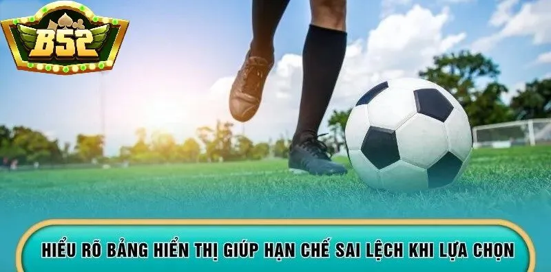 Hiểu rõ bảng hiển thị giúp hạn chế sai lệch khi lựa chọn